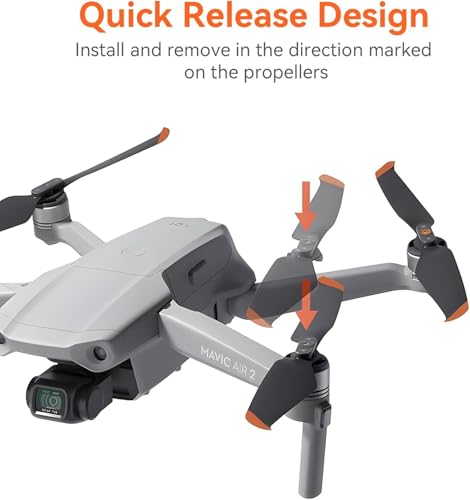 Propeller für DJI Mavic Air 2/Air 2s Ersatzpropellerblätter Geräuscharmes Zubehör für DJI Mavic Air 2/Air 2s Drohnenzubehör 8 Stück Orange