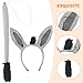 JOINPAYA Donkey Costume Set: Donkey Ears Headband Tail Soft for Dress Up Party Halloween Birthday Cosplay 9.82in, Grey Black