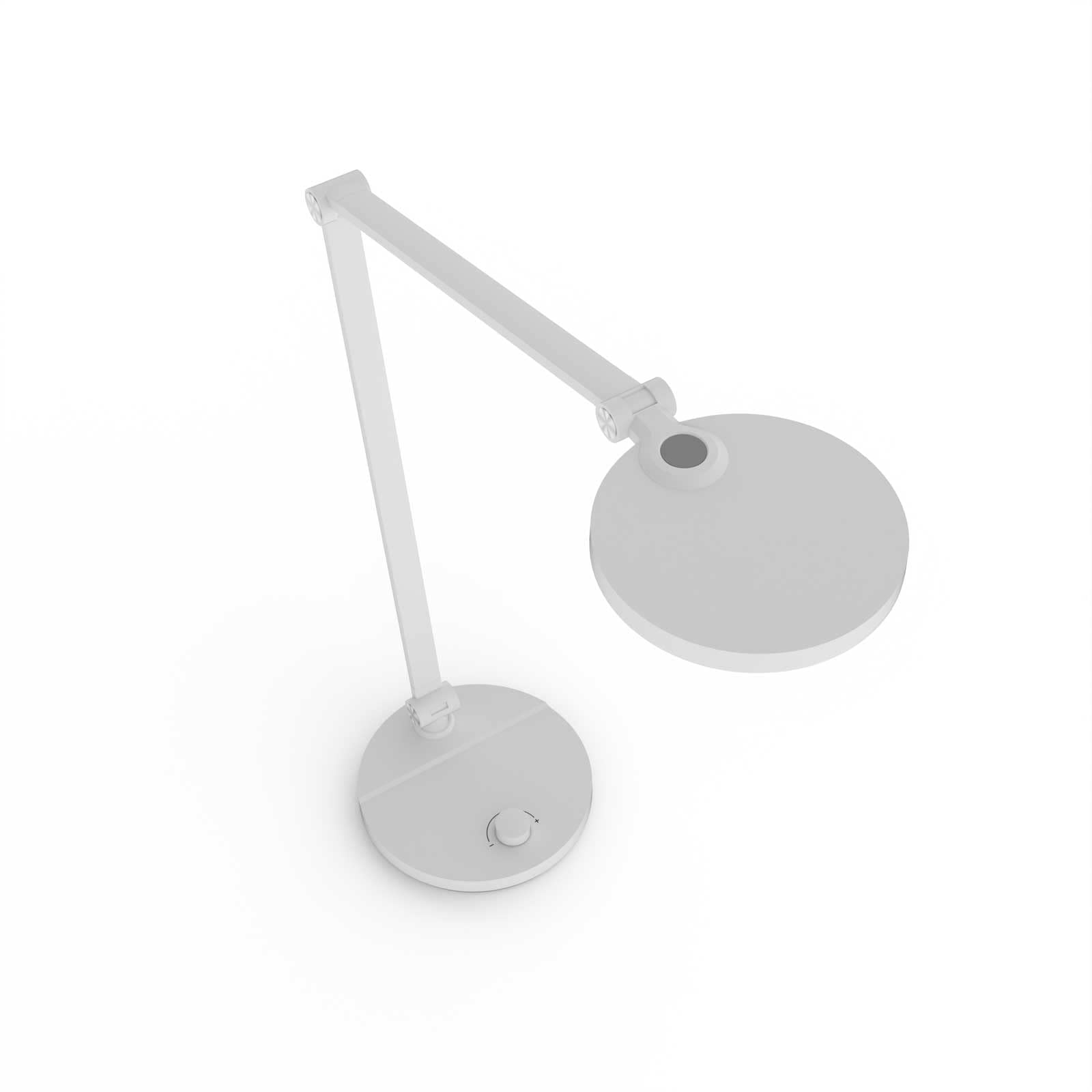 FeinTech LTL00120 - Lampada da scrivania a LED, dimmerabile, con manopola, colore: Bianco