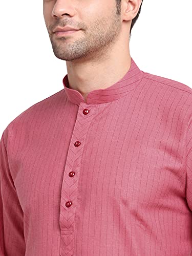 Image of KRAFT INDIA Men Cotton Striped Kurta Pyjama Set
