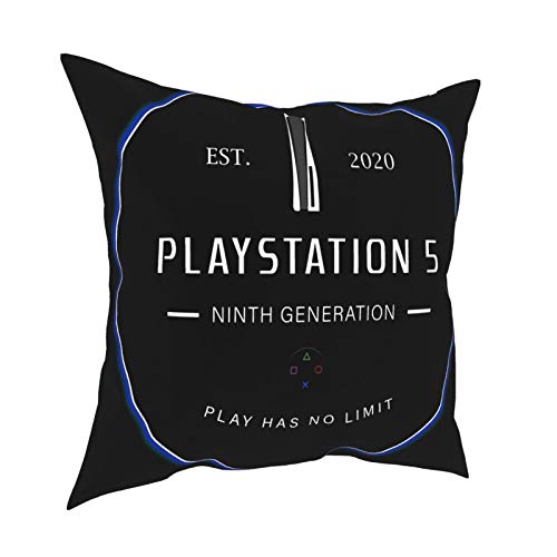 Houtiff Anime & Final & Playstation 5 Ninth Generation Logo Tapestry Pillow Case Fashion Square Pillowcase Decor Throw Pillow Cover 18 X 18 Inch 45 X 45 cm