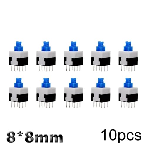 Interrupteur tactile 8x8mm avec capuchon blanc pour circuit imprimé - 2
