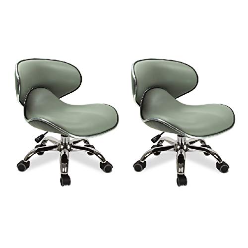 MAYAKOBA SET OF 2 Nail Salon Pedicure Stool UMI STORM GREY Pedicure Chair Short Adjustable Comfort Pneumatic Pump Salon Furniture & Equipment