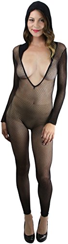 Image of ToBeInStyle Women's Long Sleeve Bodystocking Bodysuit Lingerie Regular & Plus Sizes