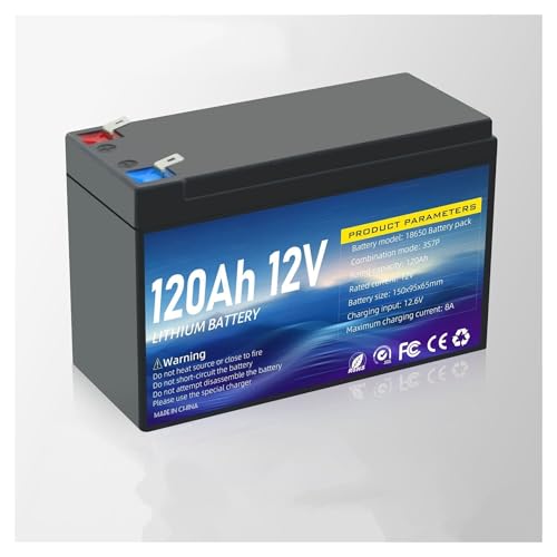 12V Lithium Battery 80Ah/100Ah/120Ah with BMS - Ideal for RV, Sol...