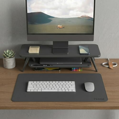 Fenge Desk Pad Mat, Alfombrilla Goma Espuma Reversible 23.6x13.8 in miniatura 6