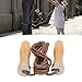 SPYMINNPOO Jumping Rope, Cowhide Wooden Handle Portable Highly Effective Skipping Rope for Fitness Exercise