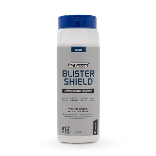 2Toms BlisterShield, Advanced Waterproof Blister Prevention Powder, Friction Free Protection for Feet, Hot Spots, and Calluses, 15 Ounce Bottle