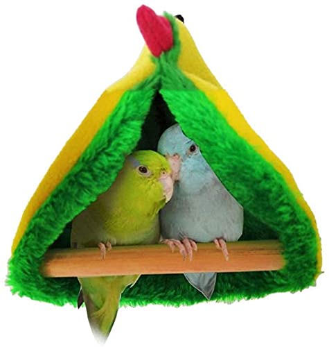 Nido de Loro Nidos de Pájaros Hamaca de Aves Triángulo cálido Colgante Cama Jaula Cueva cabaña Tienda Regalos Suministros para pájaros Hamaca Loro Felpa Nido de pájaro Mascota para tu pájaro GX