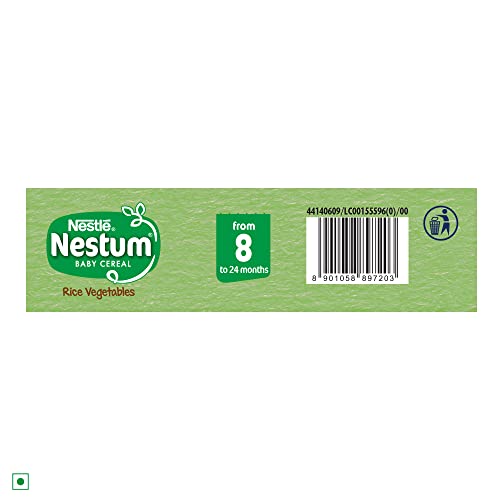 Image of Nestum Baby Cereal From 8 To 12 Months, Rice Vegetables, 300G Bag-In-Box Pack (Pack Of 2)