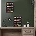 PKHROR Toy Cars Display Case 1/64 Scale Diecast Car Display Case Wall Mount Model Car Display Storage Cabinet Lockable with Real Glass & Removable Shelf Rack -Black