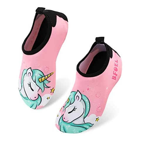 BFOEL Toddler Kids-Water-Shoes for Boys Girls Lightweight Non-Slip Aqua-Socks Swim-Shoes for Beach Pool Walking(1 M Little Kid,Unicorn) Cover