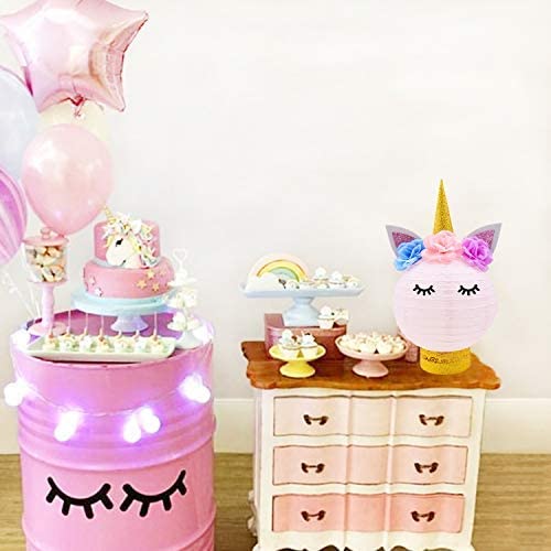 Unicorn Party Decorations - Unicorn Table Centerpieces Paper Lanterns Diy Ideas For Baby Shower Girls Birthday Party Supplies, Set Of 3 #TOP1