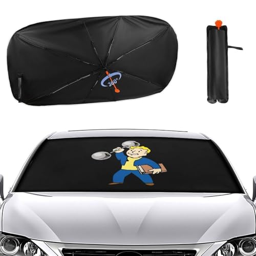 �ԗp�T���V�F�[�h �t�H�[���A�E�g Fallout 4 �J�[�T���V�F�[�h �P�^ �ԗp�p���\�� �t�����g�T���V�F�[�h ������� �܂��ݎ� �J�[�p�i �Ռ� �ՔM �ȒP���t�� �ėp Uv�J�b�g �l�G�Ή� 73��133cm