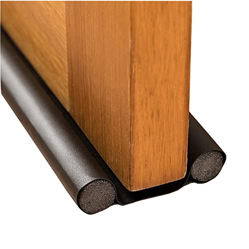 Kepfire Einstellbar Zwilling Tür Entwurf Blocker Bewachen 96 cm Zuhause Klang Beweis Staub Dichtung Streifen Fenster Isolierung Entwurf Stopper - Schwarz Cover