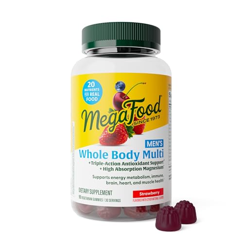 MegaFood Whole Body Gummies Multivitamin for Men Strawberry 90 Gummies