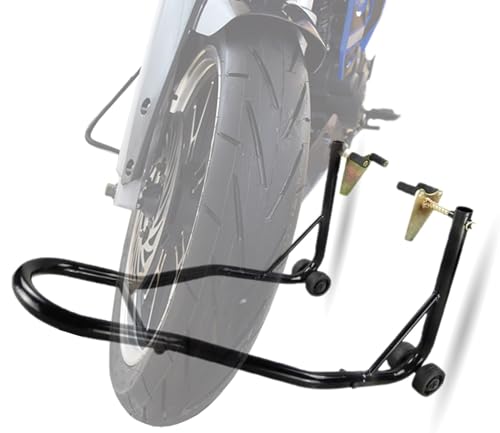 SUNROAD Motorcycle Front Lift Stand 485LBS Front Stable Balancing Portable Wheel Balancer for Dirt Bike, Black