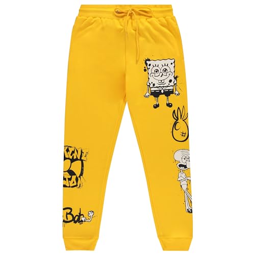 Mens Spongebob Squarepants Sweatpants - Spongebob Squarepants Mens Fleece Jogger Sweatpants - Spongebob, Patrick, Squidward