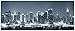 Produktbild Wallario Glasbild New York Skyline - Schwarz Weiß Blau - 50 x 125 cm Wandbilder Glas in Premium-Qualität: Brillante Farben, freischwebende Optik