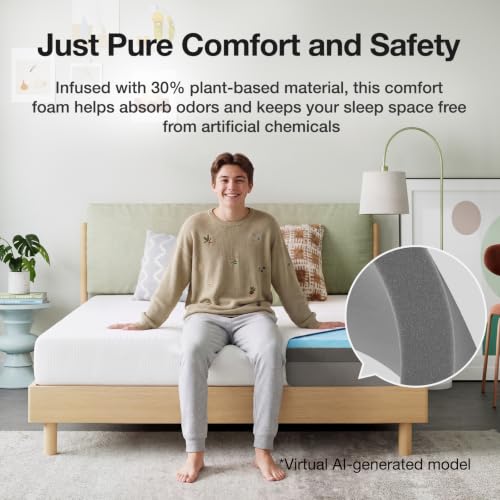 Image of Novilla Queen Mattress in a Box, 8 Inch Queen Size Mattress with Gel Memory Foam for Cooling Night Sleep, Pressure Relief, CertiPUR-US Certified