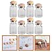 LOGOFUN 24 Pcs Mini Glass Bottle 1:12 Scale Glass Jars Model with Cork Dollhouse Storage Jars Ornaments