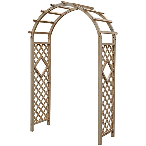 Arcs de roses de jardin en bois résistant aux intempéries Treillis Arcs grimpants pour plantes grimpantes Décoration de gazebo extérieur 120 x 215 cm/140 x 225 cm