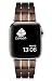 Produktbild TENSE // Holzarmband 41mm für Apple Watch Serie 8 (Kompatibel 40mm 38mm) Walnuss/Silber