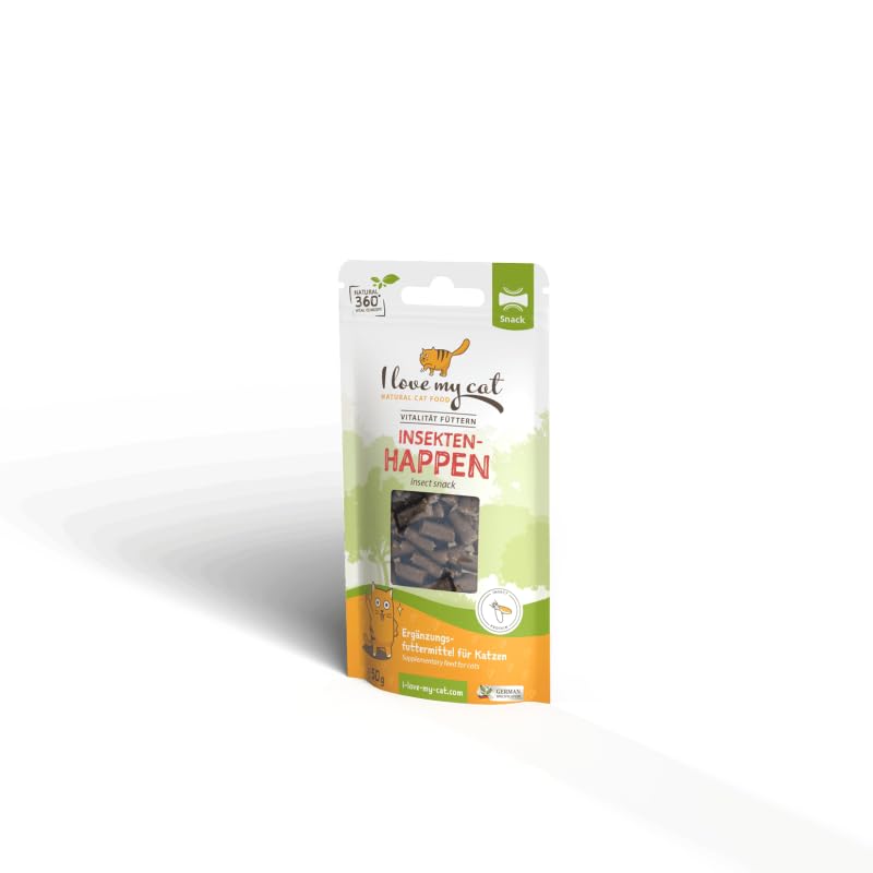 I Love My cat Set – Insekten-Paté mit Kürbis-Topping (12 x 150 g) + Insekten-Snack (50 g) | Hypoallergenes Nassfutter & Snacks für ernährungssensible Katzen | Getreidefrei & natürlich