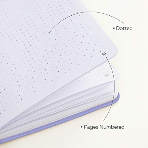 Carnet à pois Clever Fox lavande 13x21 cm avec pages numérotées - 4