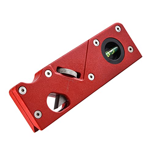 SHINEOFI plano de esquina redondeo guarnición carpintería avión suavizado herramienta de cepillado herramienta para aplanar esquinas cepilladora para biselar aleación de aluminio rojo