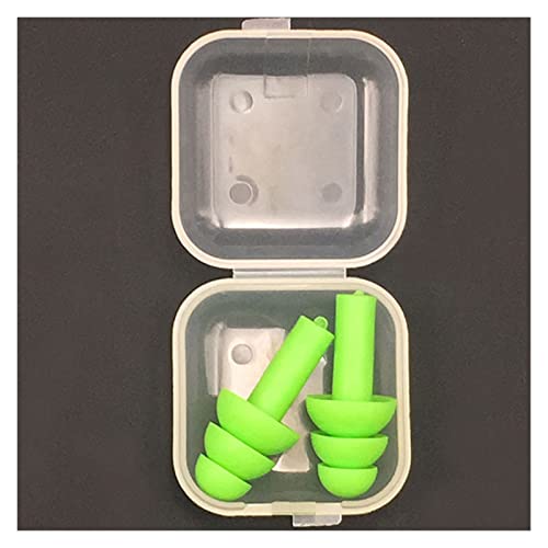 LUOSHUAI Tappi per Orecchie Antirumore Spugna Earplugs Anti-snoring Plug Auricolare Audio Isolamento Acustico Riduzione del Rumore Protezione Ambientale Anti-Rumore Tappi per Orecchie (Color : Green)