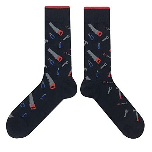 Tool Dress Socks Funny Novelty Crazy Fun Design Men Size 8-12 Cotton Casual Crew Colorful Funky Fancy Socks Gift for Men2