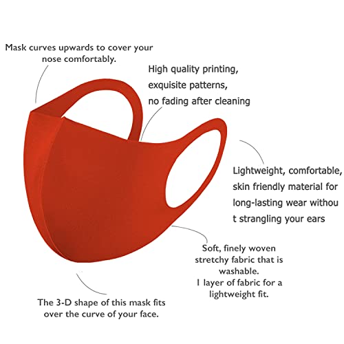 Face Masks Washable,Cloth Face Mask Reusable,Ice Silk Cotton Cloth Masks,Floral Pattern Face Mask,Pack Of 5,S3 #TOP4