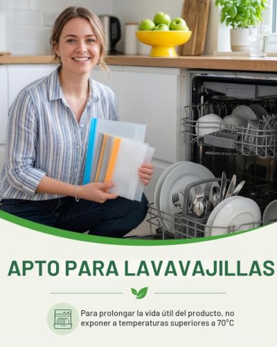 Miniatura 3 de Bolsas Silicona Reutilizables De 20 Piezas, Bolsas De Congelación Verticales, Bolsas De Almacenamiento, Bolsas De Carne Para Bocadillos De Leche Vegetal De Cocina, Viajes 6 Grandes Naranjas