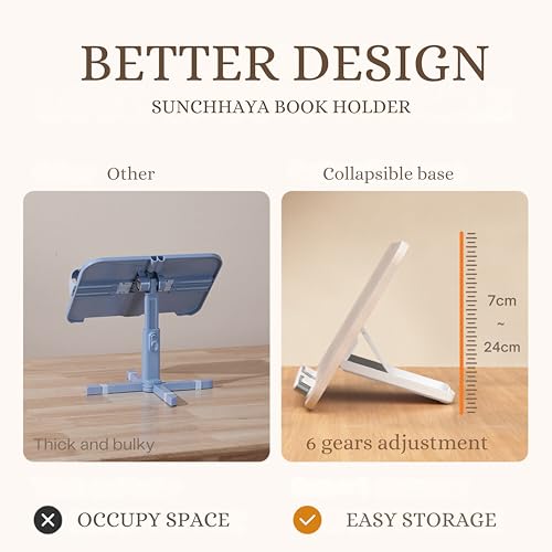 Image of New Book Stand for Reading, Writing, Painting and Used As Laptop Stand for Desk, 360 Degree Rotatable Multi-Functioal Book Reading Stand Adjustable Height-Angle (YD-12)