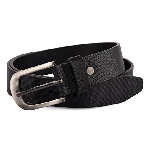 Image of Genuine Leather Belt for Kids, Black /Brown Colour Adjustable Belt with Metal Buckle, Belt for Formal, Casual & Jeans Wear, Waist 20-24-28-30 Inch 3|5|7|9|11 Yrs