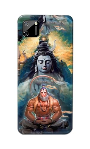 Image of PRINTFIDAA Printed Hard Back Cover Case for Realme C11 2020 Back Cover (Lord Shiva and Hanuma) -112