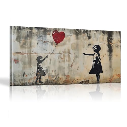 Graffiti Banksy fille au ballon rouge pour sublimer la deco de bureau