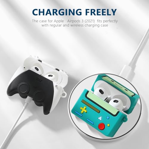 Image of [3Pack] Gedicht for Airpods 3rd Generation Case, Funny 3D Cartoon Game Console Controller Design Silicone Soft Cases for Airpods 3rd Case Cover, with Keychain Kids Women Men for Airpods 3 Case