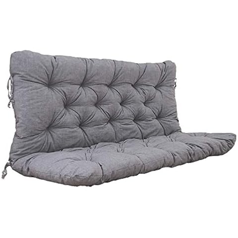 Cojín para banco con respaldo, 120 × 98 × 8 cm, gris claro de Chicreat Cover