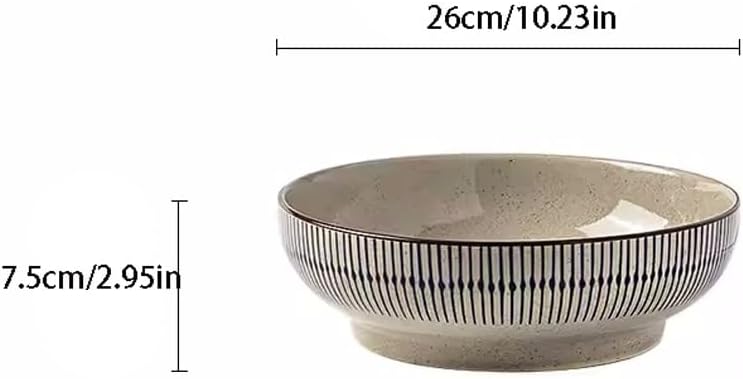 Soup Bowl Ceramic Soup Basin Household Large Soup Bowl Large Basin Bowl Boiled Fish Bowl Salad Bowl Suitable for Microwave, Oven and Dishwasher Kitchen Multipur
