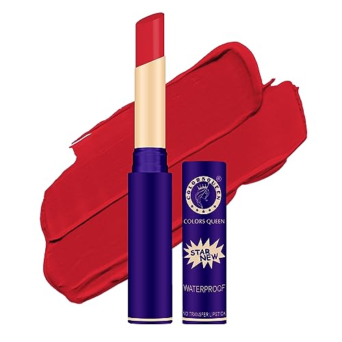 Image of Colors Queen Queen Lips Matte Lipstick | Long Lasting Lipstick Waterproof Highly Pigmented with Smooth Application | Smudge Proof Lipstick for Women (23 - Hot Red)