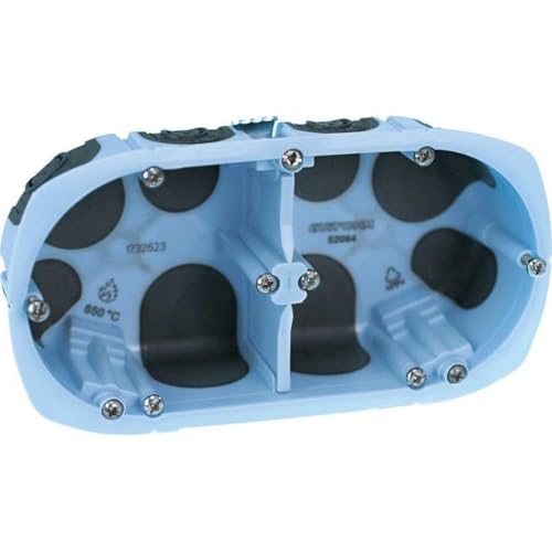 Lot de 10 Boîtes d'Encastrement Double Air'Metic 67 P40, Étanchéité et Isolation Optimales, pour Installation Électrique, Cloisons Sèches et Bâtiment,...