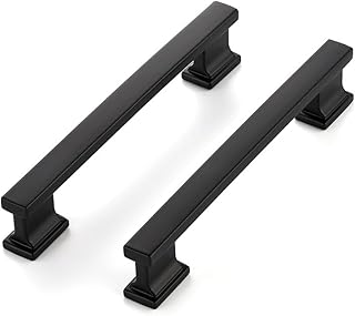 Matte Black Cabinet Pulls, 5 Inch (128mm), 20 Pack, Heavy Duty