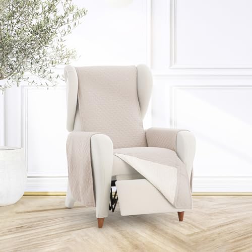 Housse de canapé extensible gris argent Mod 2 protection fauteuil 1 place - 4