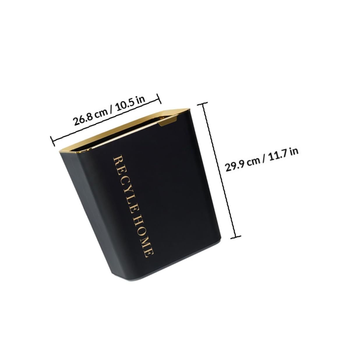 Toyvian Cubo Basura Cuadrado Tapa y Anillo de Presión, Estilo Nórdico Moderno, Práctico y Compacto, Contenedor de Residuos