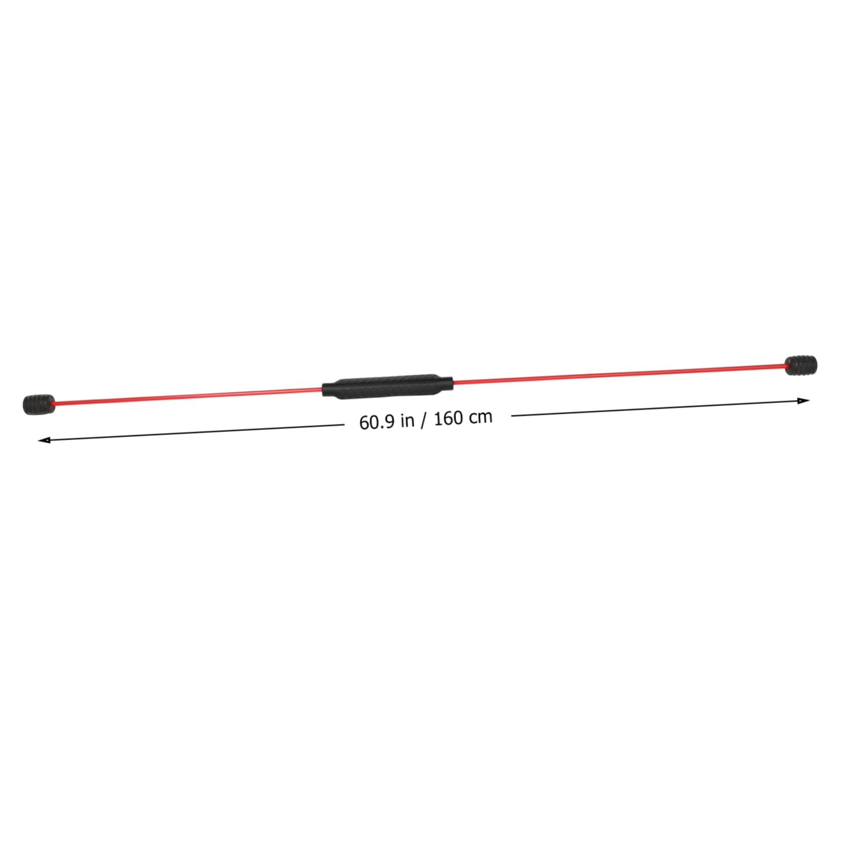 VANZACK Barre et pour en Renforcement Pilates Utiliser Entraînement Fitness Multifonction Rouge Caoutchouc Fibre de Verre , Légère et Facile Musculaire du Haut du Torse