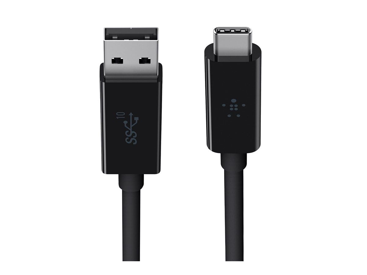 Belkin USB 3.1 USB-C - USB-A Kablosu, 0,9 m (USB-IF Sertifikalı, 10 Gbps, Ultra HD 4k), Siyah
