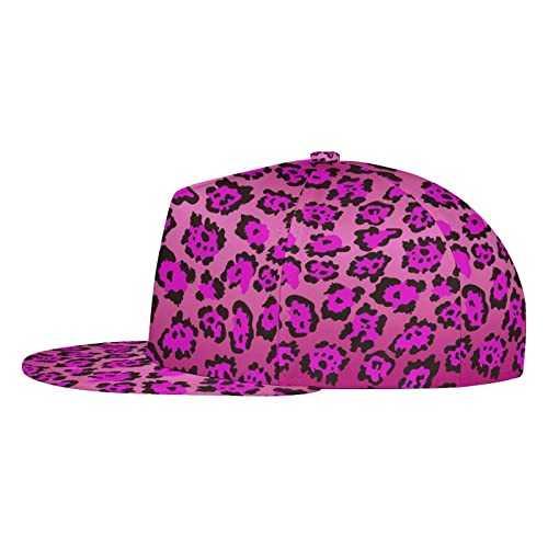 Cheetah Purple Leopard Pattern Baseball Cap Sun Hat For Boys And Girls, Fitted Snapback Hat Tennis Cap Runner Cap, Lightweight Fast Dry Hip-Hop Dad Hat Trucker Cap #TOP5