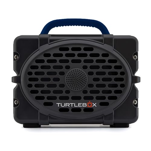 Image of Turtlebox Original Gen 3: Portable Outdoor Bluetooth Speaker - Ultra-Loud (120dB), Waterproof (IP67), Rugged, Impact-Resistant, 3-Day Battery | Party Mode: Unlimited Pairing Stereo, Gray /Royal Blue